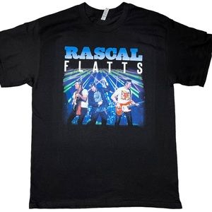 NWOT Rascal Flatts Rhythm & Roots Tour 2017 Graphic T-Shirt Black Unisex L, XL